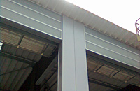 Bending and buckling steel PUR cladding panels